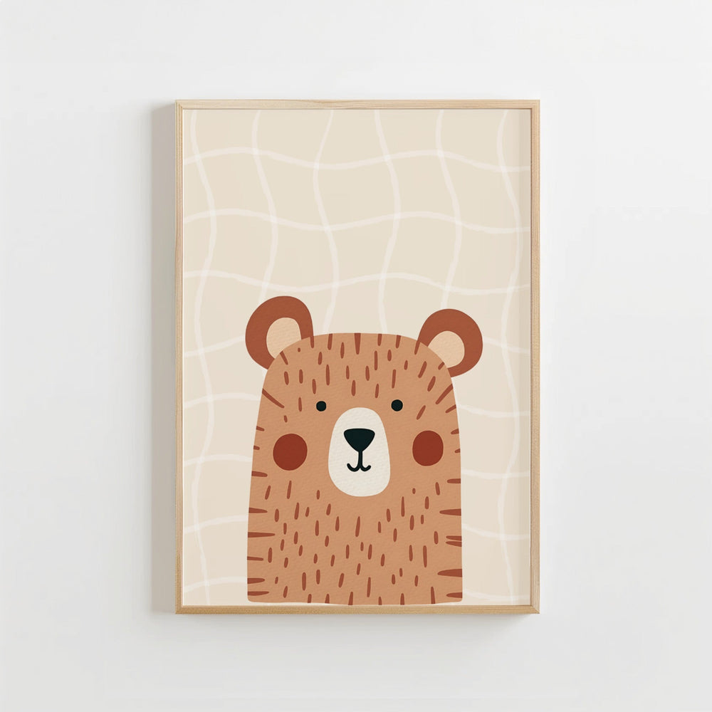 Beer Poster Kinderkamer | Neutrale Bosdieren Poster of Canvas wanddecoratie