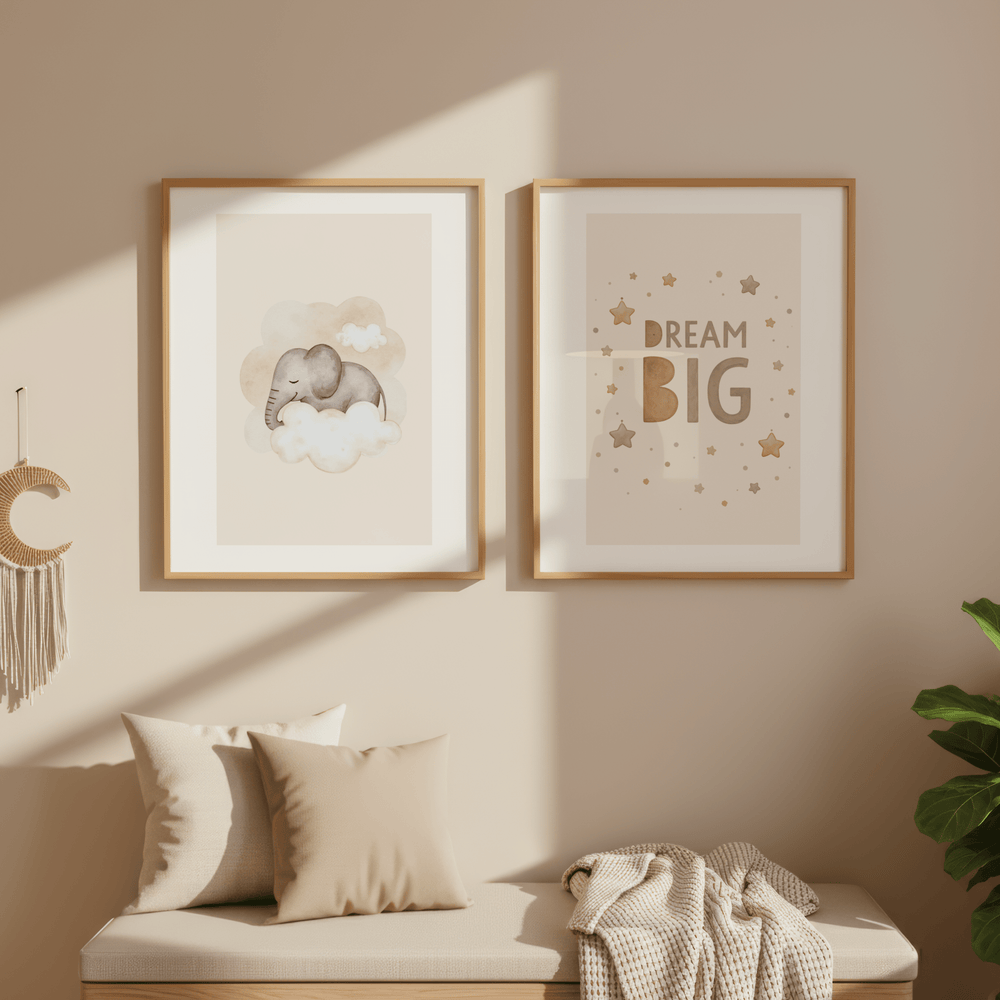 Dream Big - Babykamer poster of Canvas wanddecoratie
