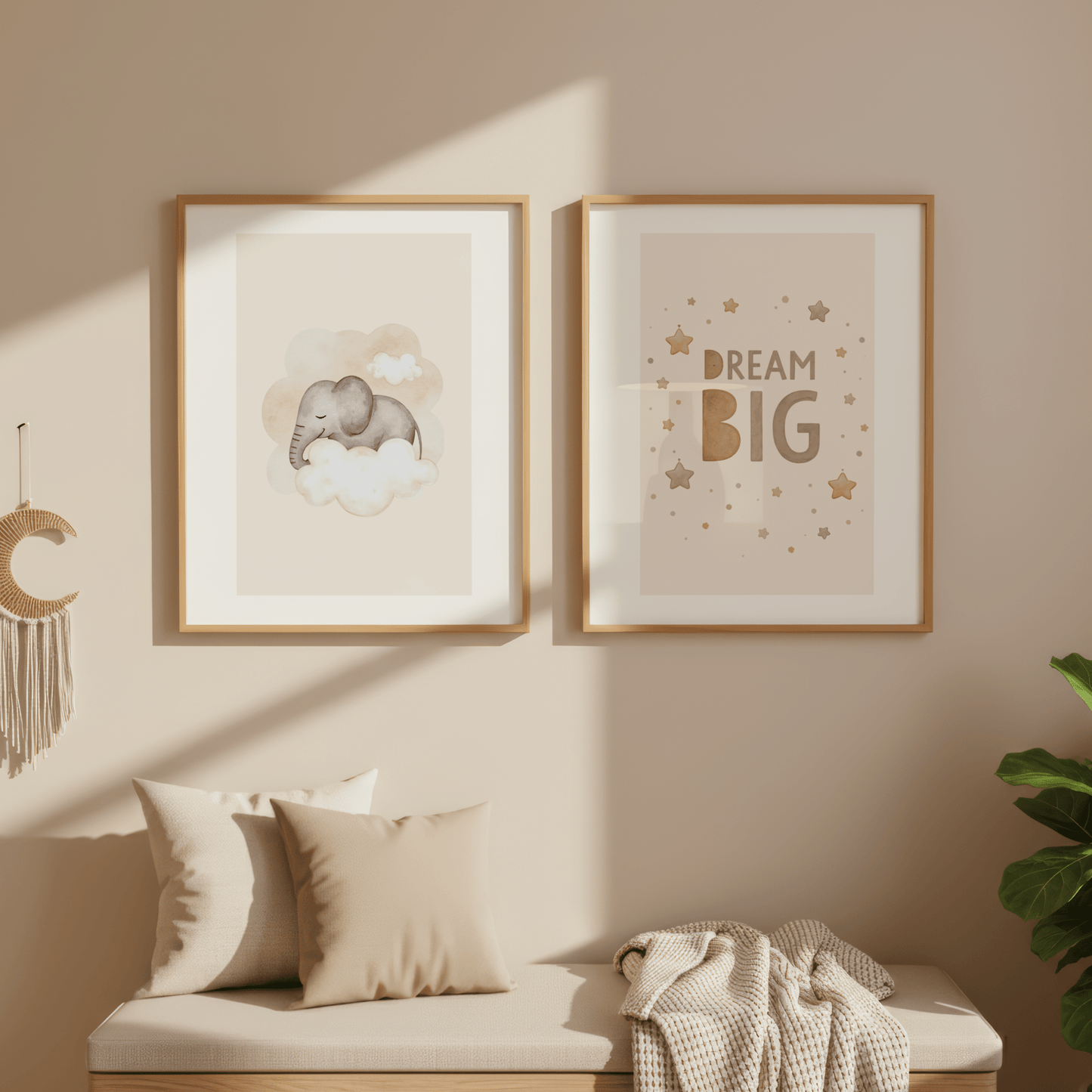 Dream Big - Babykamer poster of Canvas wanddecoratie
