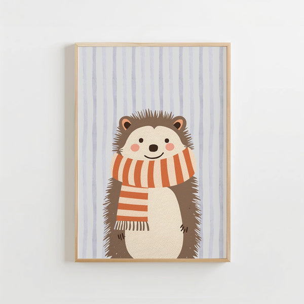 Egel Poster Kinderkamer | Lieve Bosdieren Poster of Canvas wanddecoratie