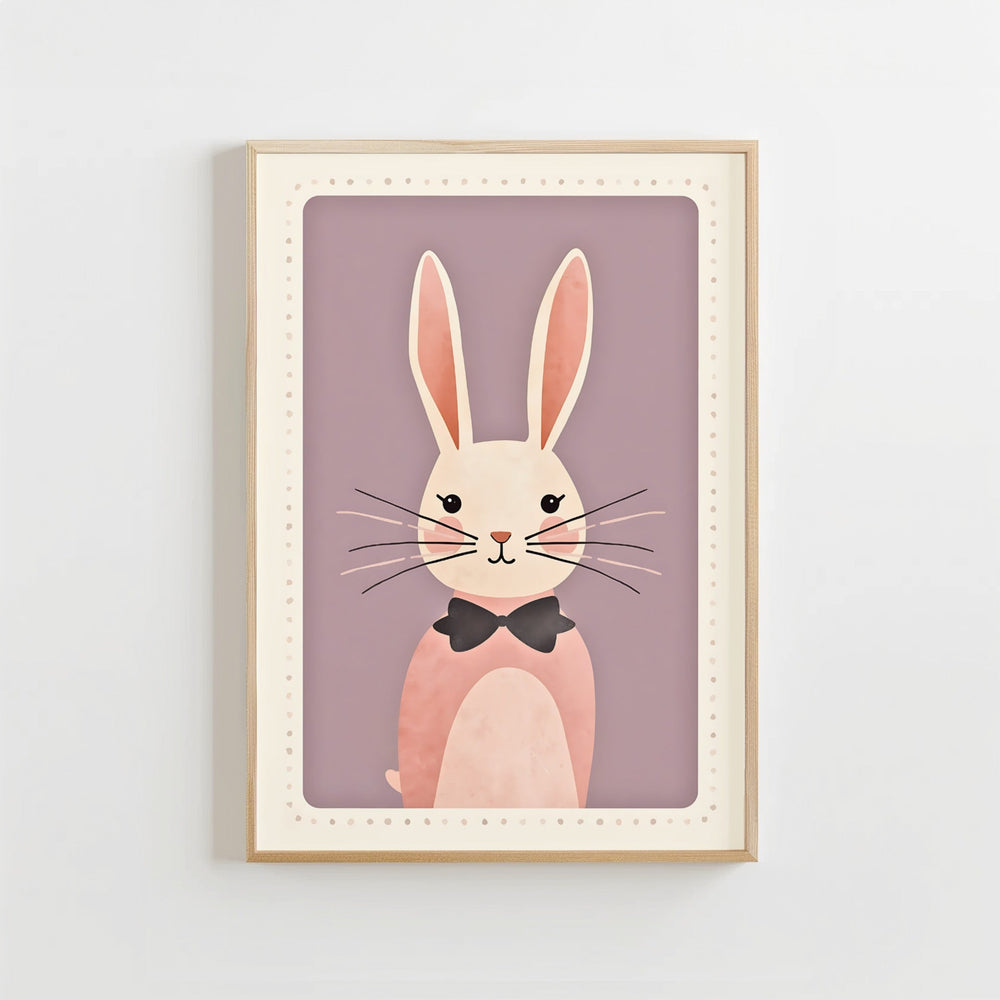 Konijn Poster Kinderkamer | Lieve Bosdieren Poster of Canvas wanddecoratie