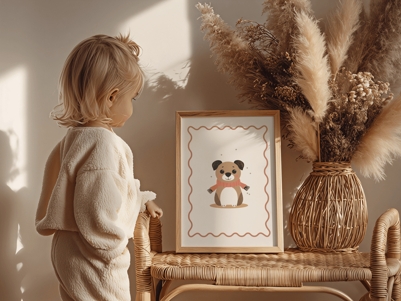 Lief Hondje - Babykamer Poster of Canvas wanddecoratie