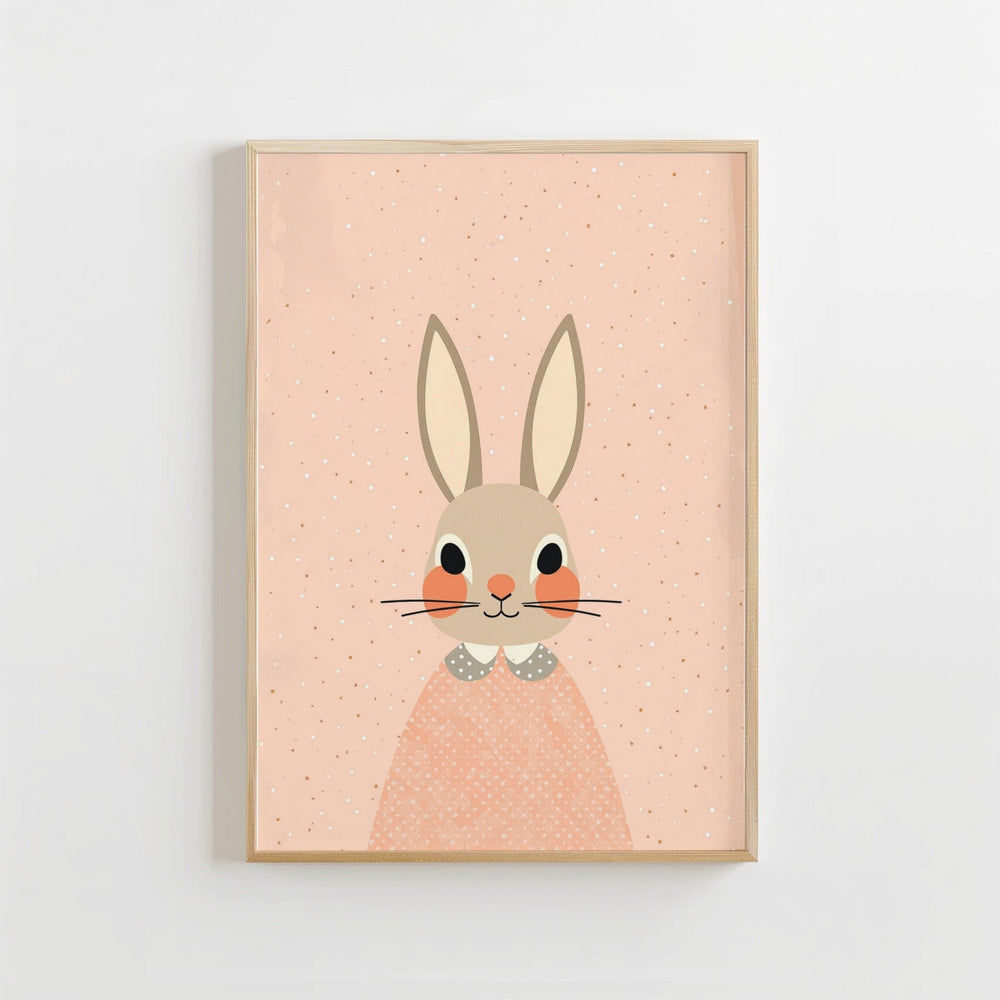 Schattig Konijn - Babykamer Poster of Canvas wanddecoratie