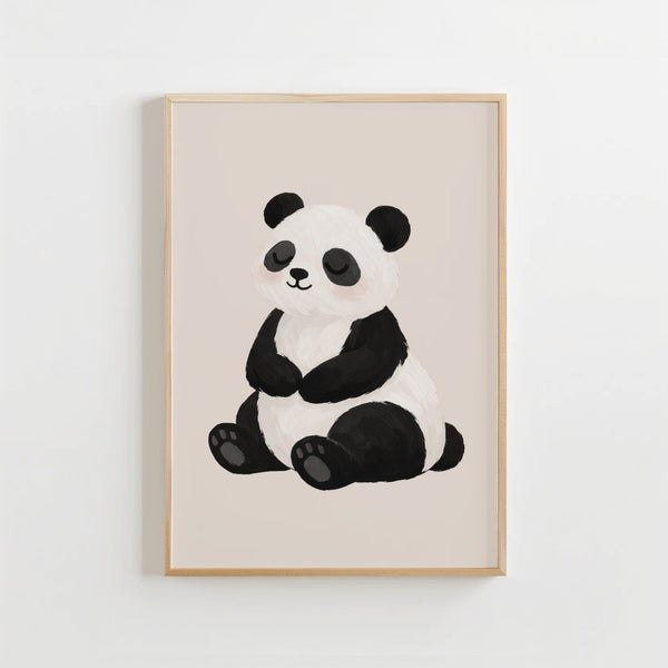 Schattige Panda - Babykamer Poster of Canvas wanddecoratie