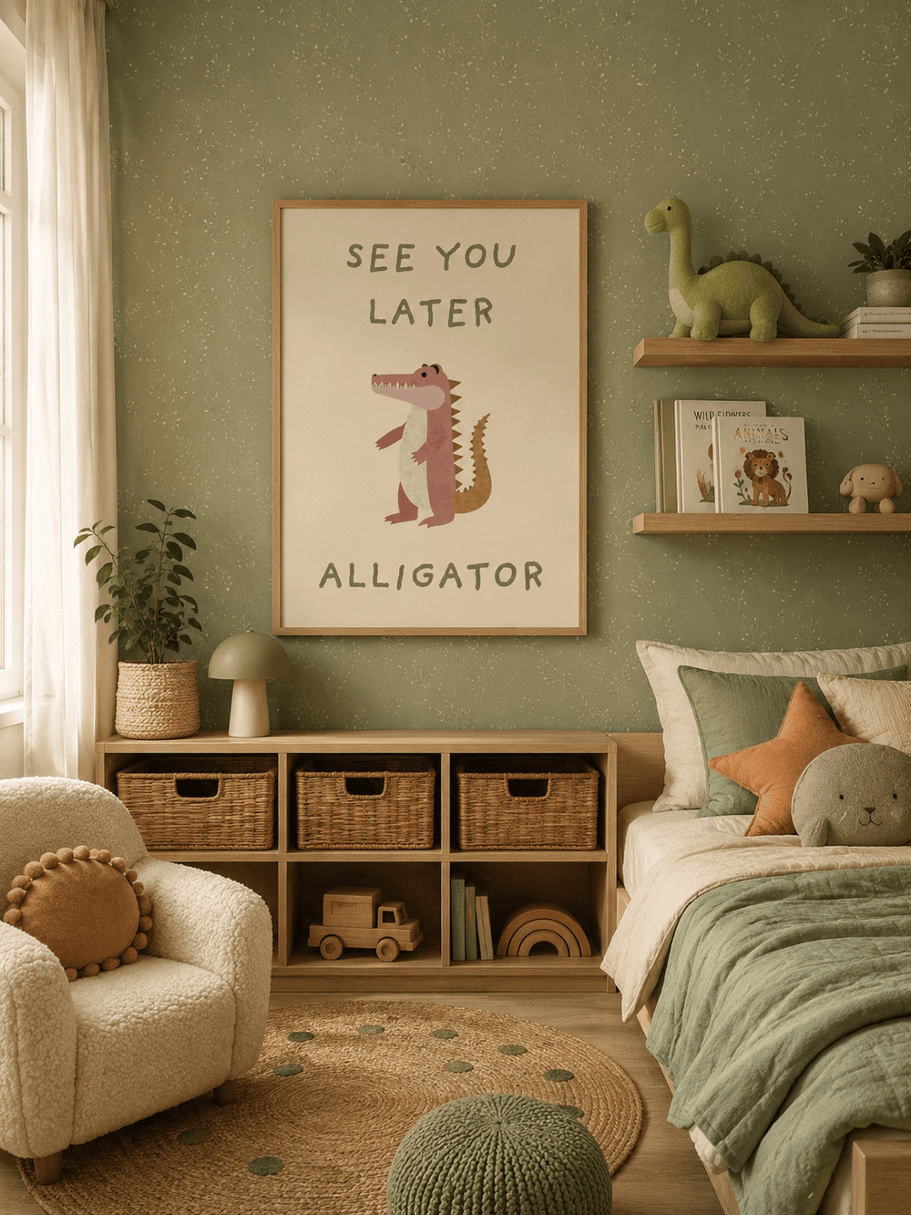 See You Later Alligator Poster Kinderkamer | Stoere Tekst Poster of Canvas wanddecoratie