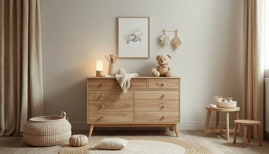 Babykamer inspiratie in beige en natuurlijke tinten - ByWolki