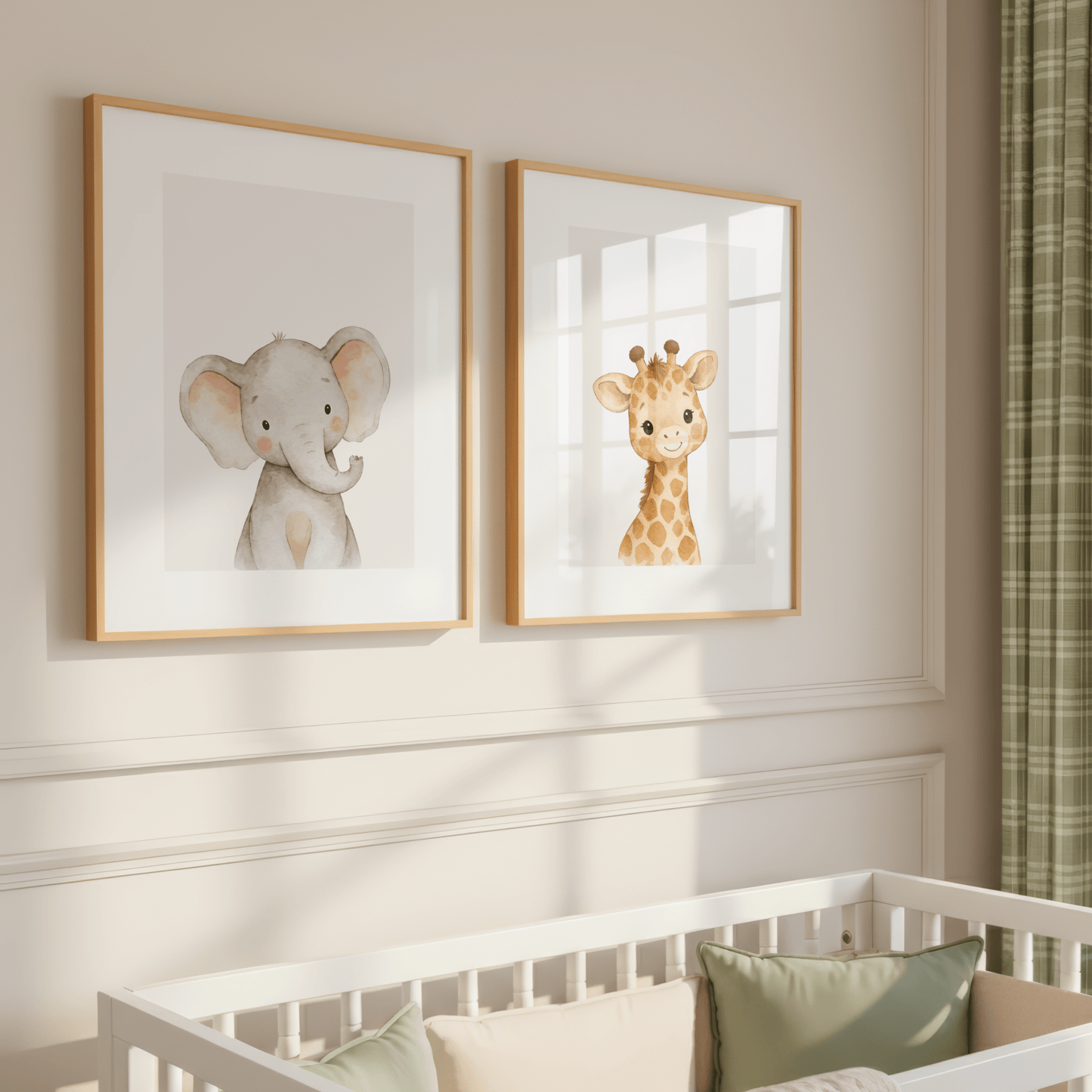 Aquarel Olifantje - Babykamer Poster of Canvas wanddecoratie