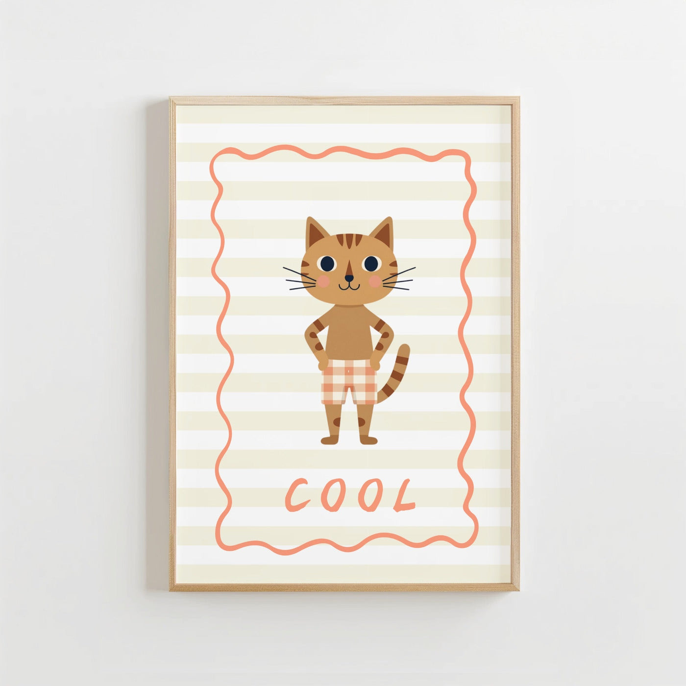 Cool Katje - Kinderkamer Poster of Canvas wanddecoratie