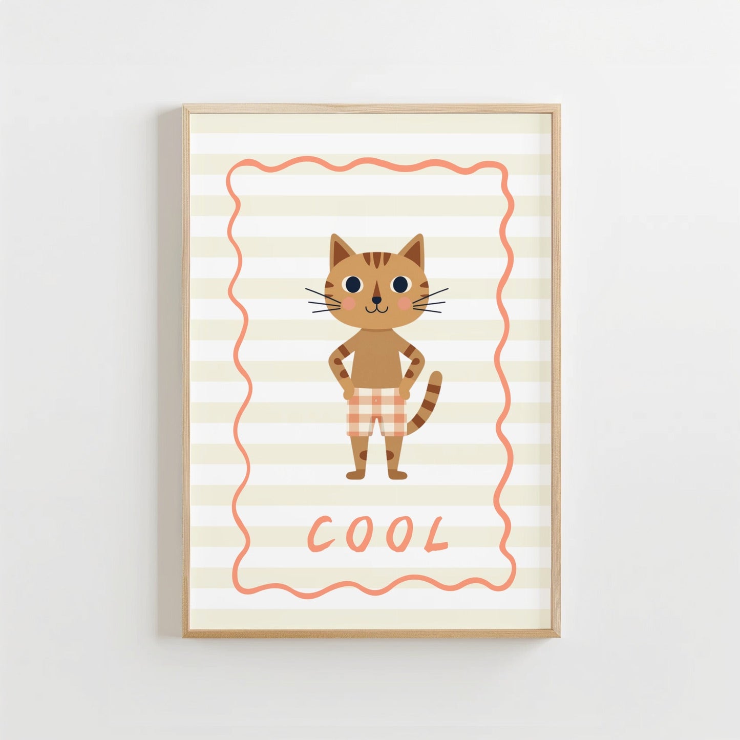 Cool Katje - Kinderkamer Poster of Canvas wanddecoratie