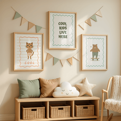 Cool Katje - Kinderkamer Poster of Canvas wanddecoratie
