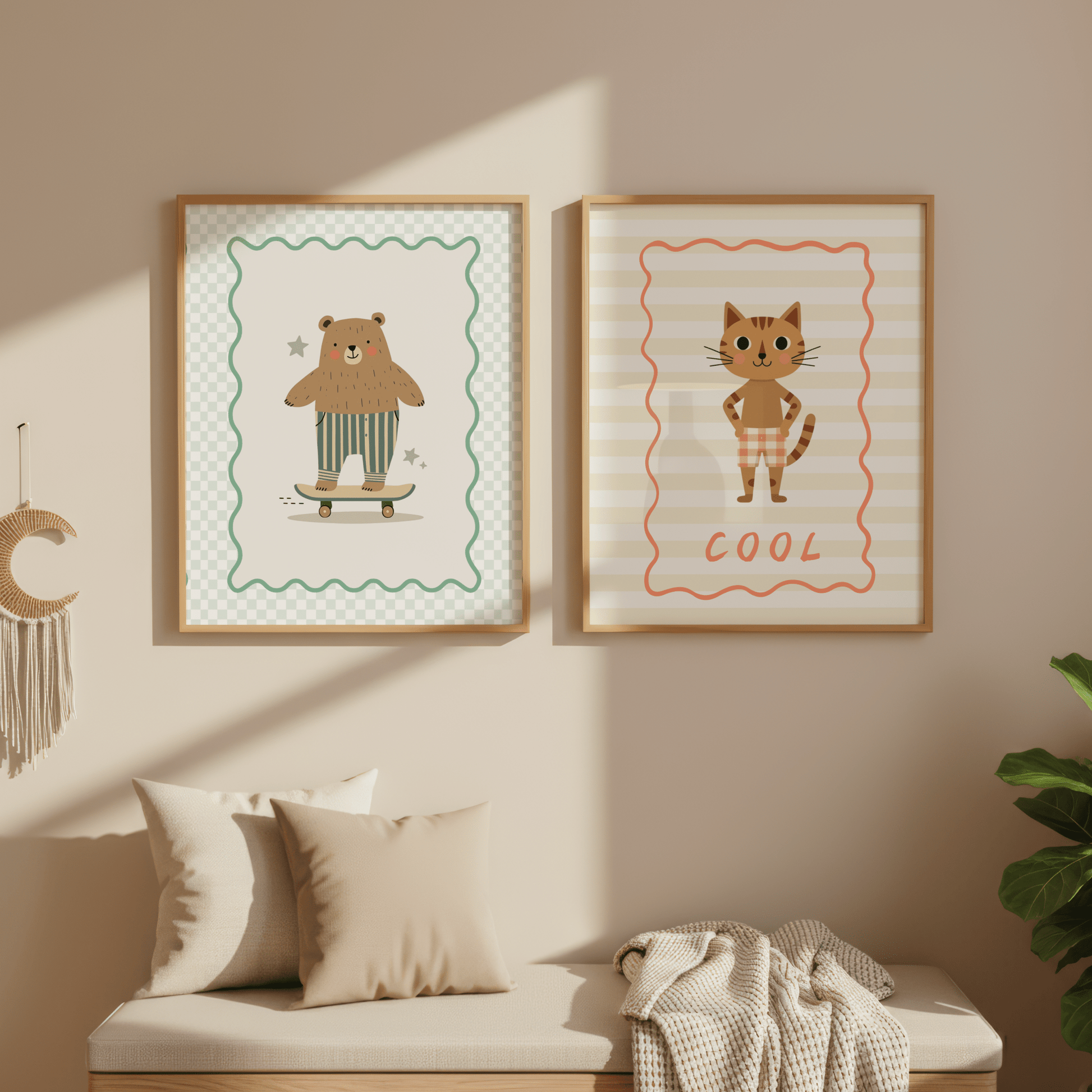 Cool Katje - Kinderkamer Poster of Canvas wanddecoratie