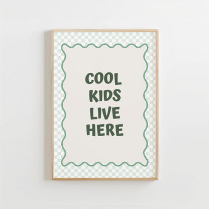 Cool Kids Quote - Kinderkamer Poster of Canvas wanddecoratie
