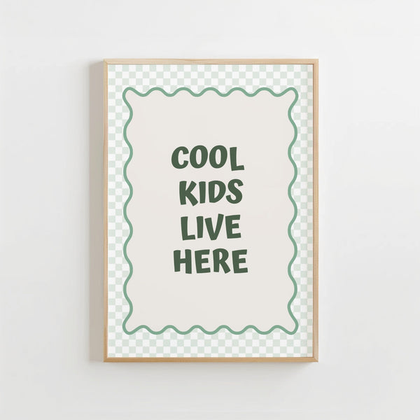 Cool Kids Quote - Kinderkamer Poster of Canvas wanddecoratie