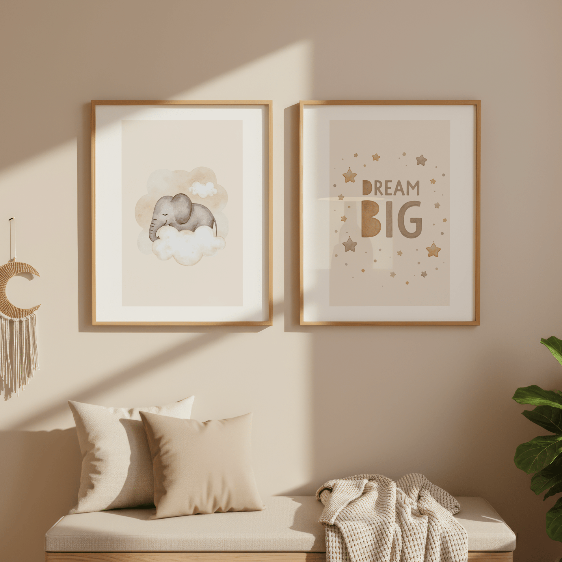 Dream Big - Babykamer poster of Canvas wanddecoratie