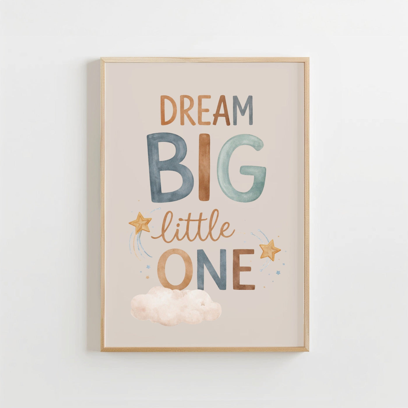 Dream Big Little One - Kinderkamer Poster of Canvas wanddecoratie
