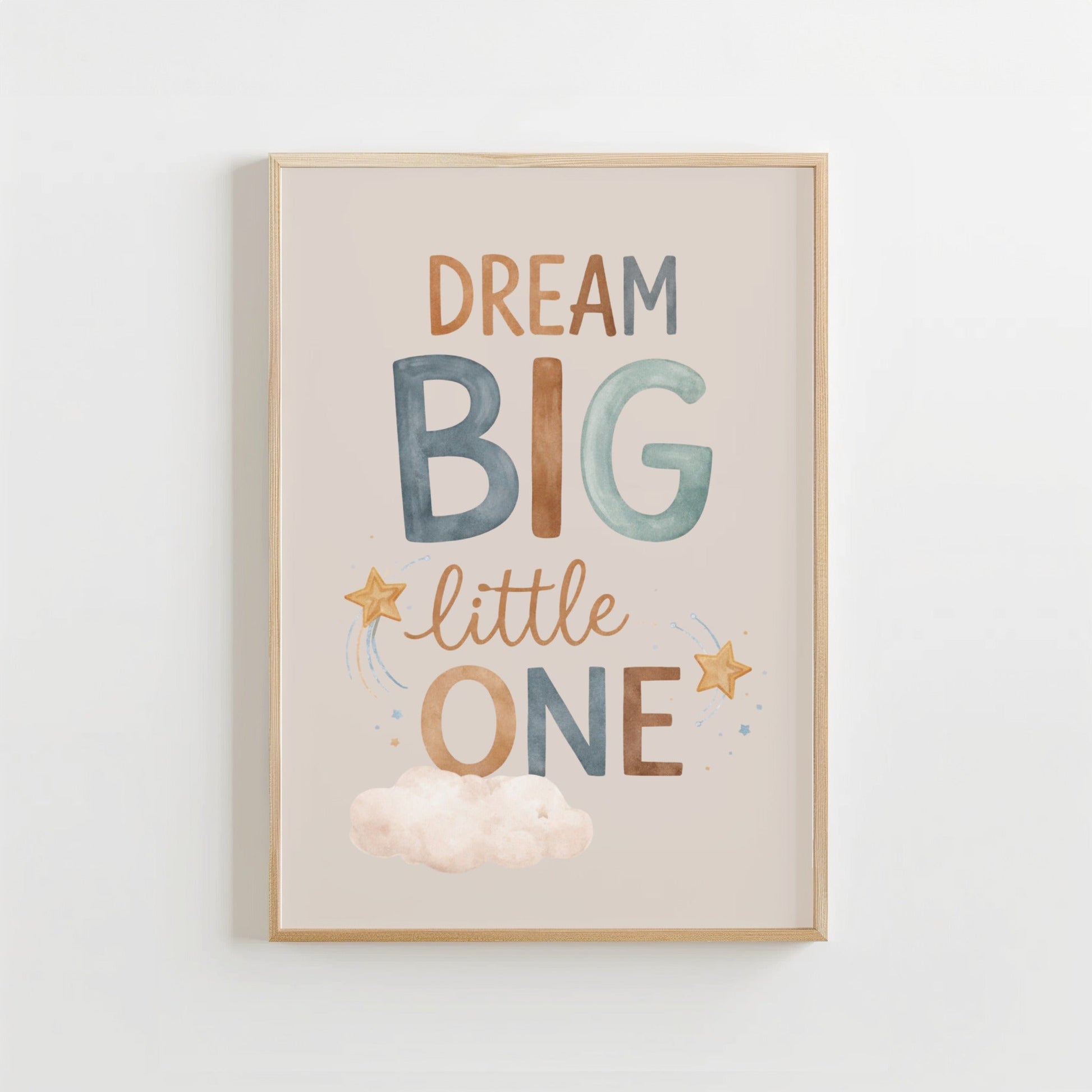 Dream Big Little One - Kinderkamer Poster of Canvas wanddecoratie
