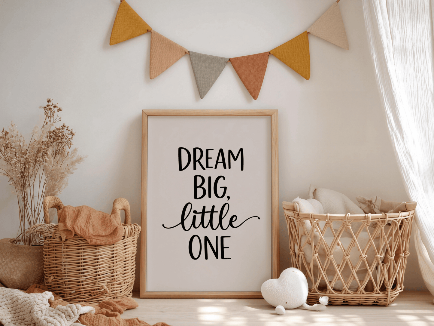 Dream Big Quote - Babykamer Poster of Canvas wanddecoratie