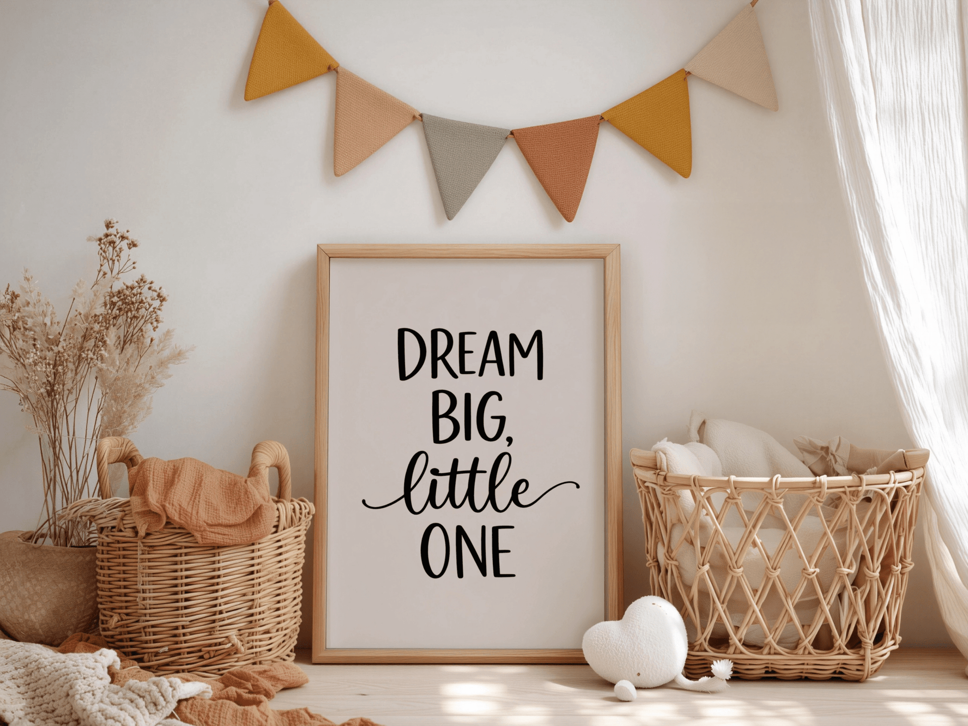 Dream Big Quote - Babykamer Poster of Canvas wanddecoratie