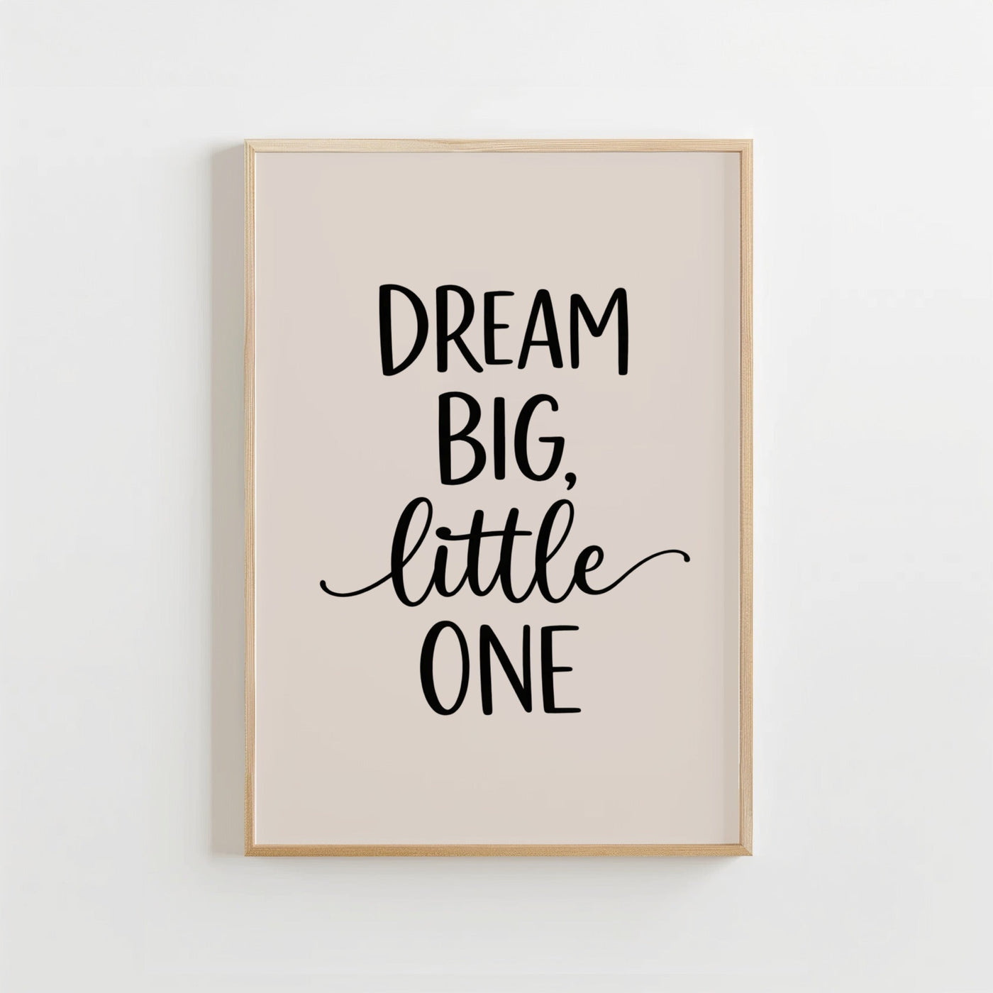 Dream Big Quote - Babykamer Poster of Canvas wanddecoratie