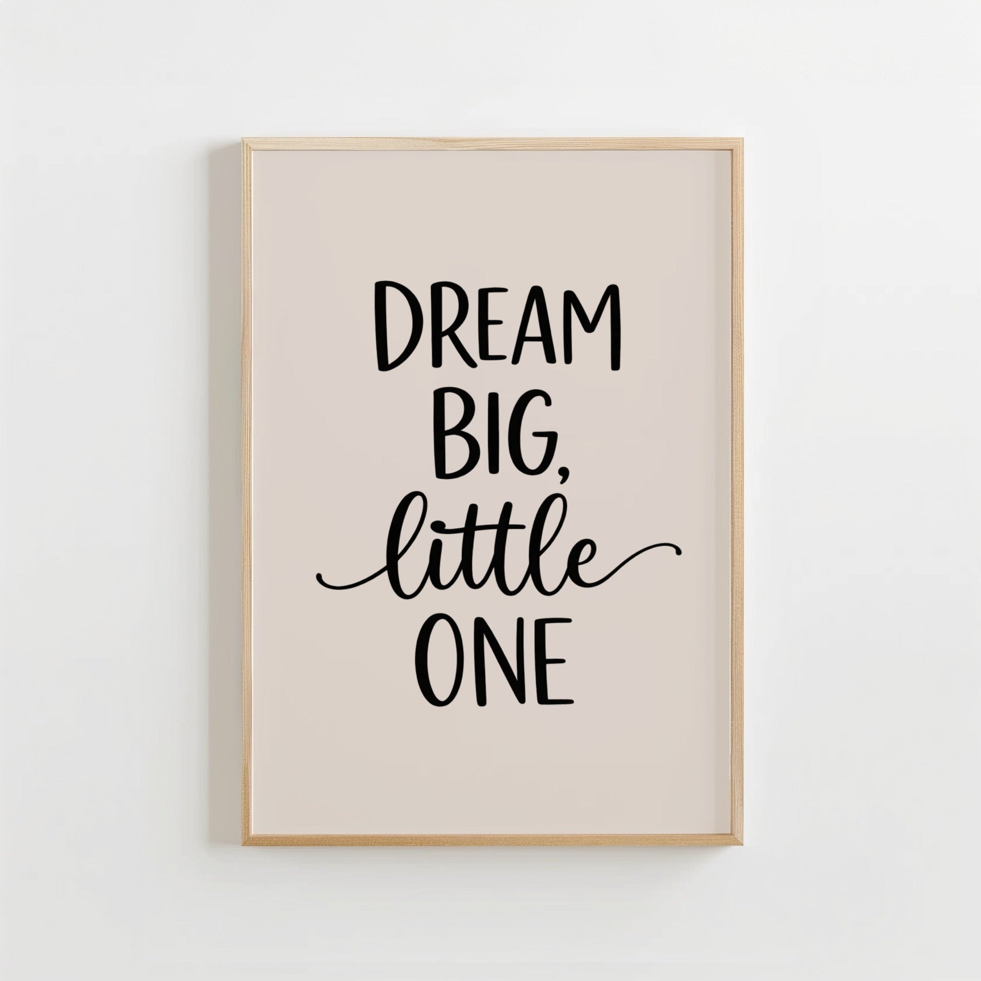 Dream Big Quote - Babykamer Poster of Canvas wanddecoratie