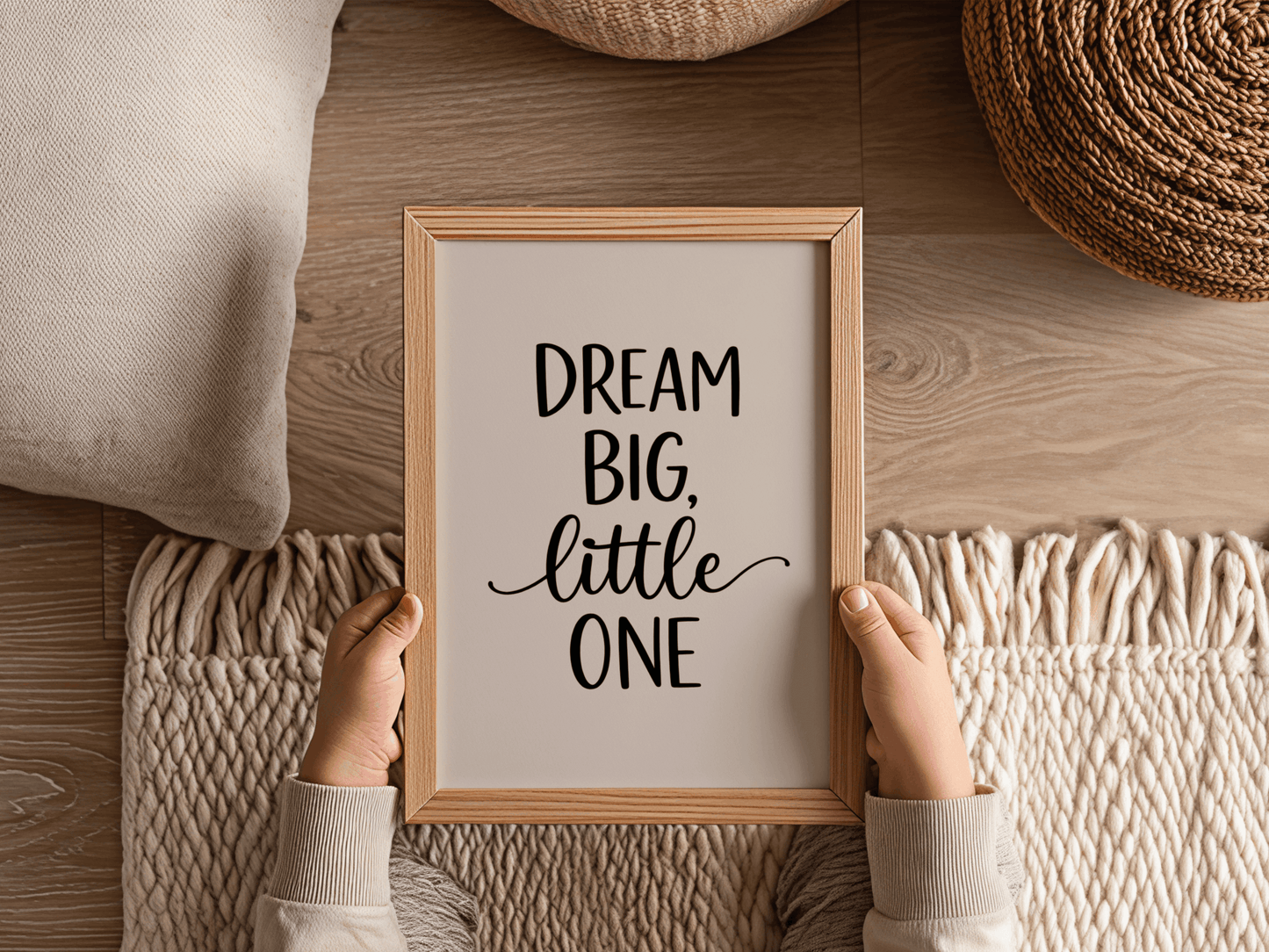 Dream Big Quote - Babykamer Poster of Canvas wanddecoratie