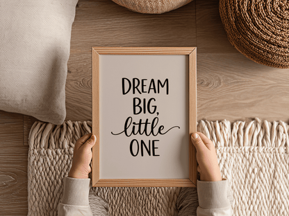 Dream Big Quote - Babykamer Poster of Canvas wanddecoratie