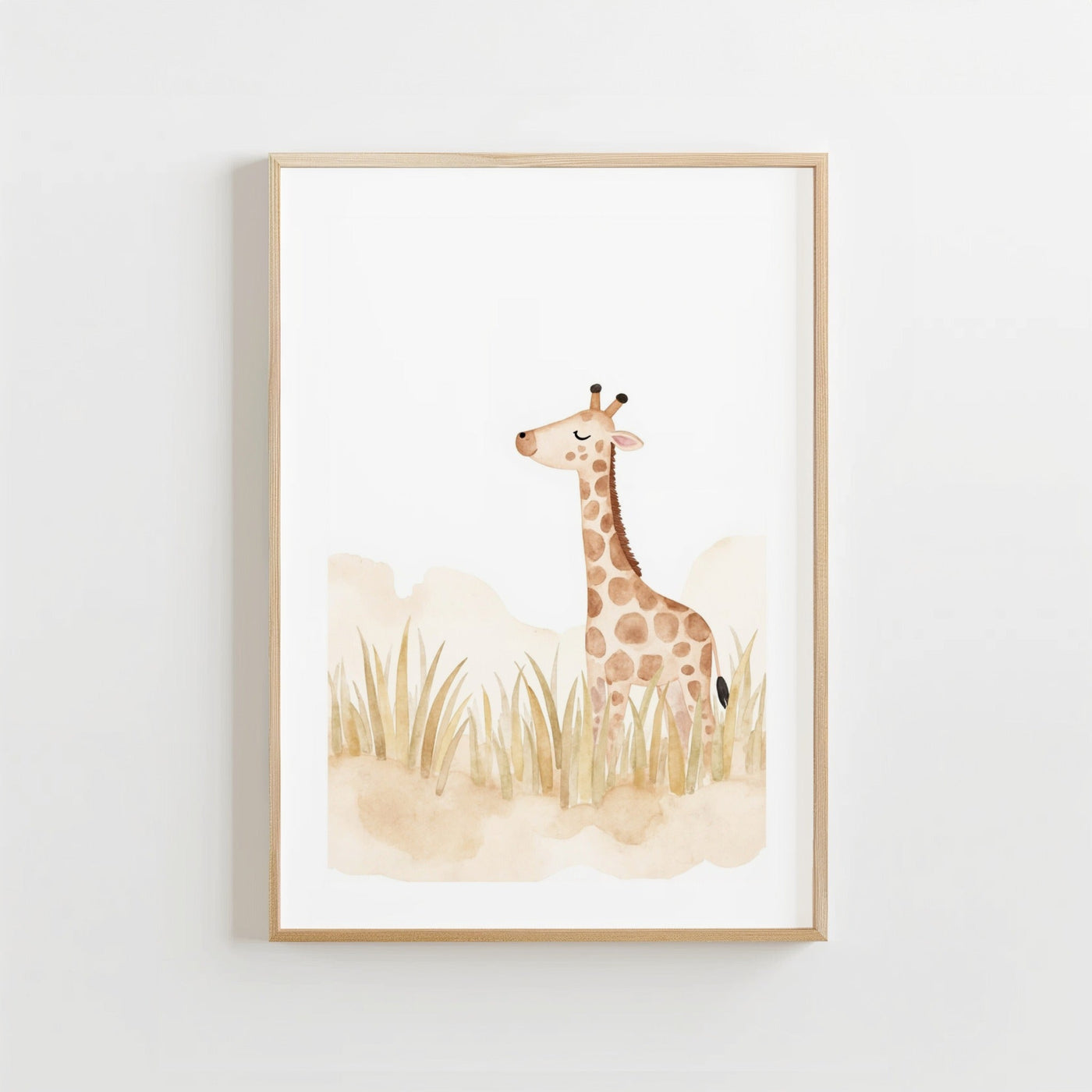 Giraffe - Kinderkamer Poster of Canvas wanddecoratie