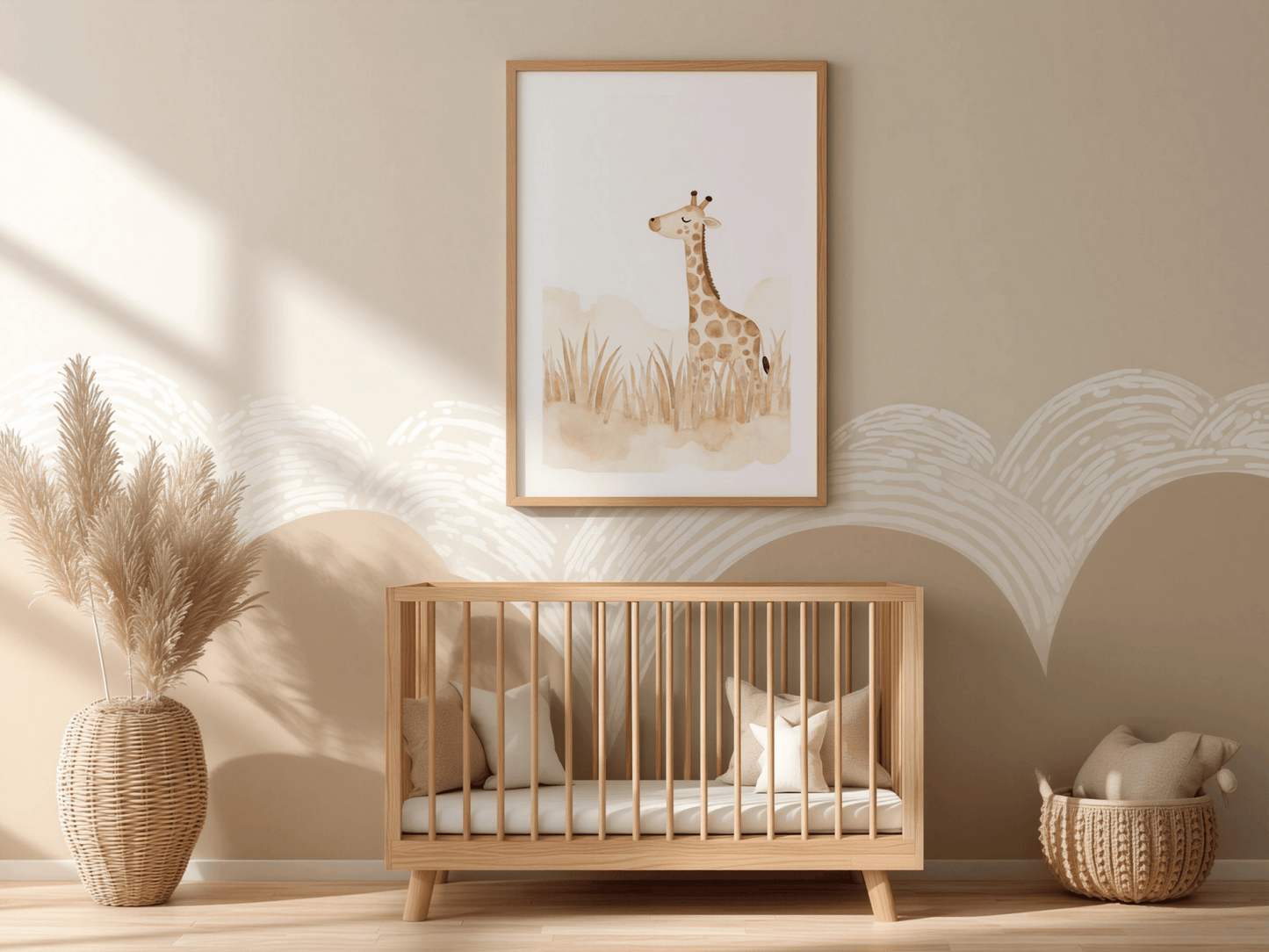 Giraffe - Kinderkamer Poster of Canvas wanddecoratie