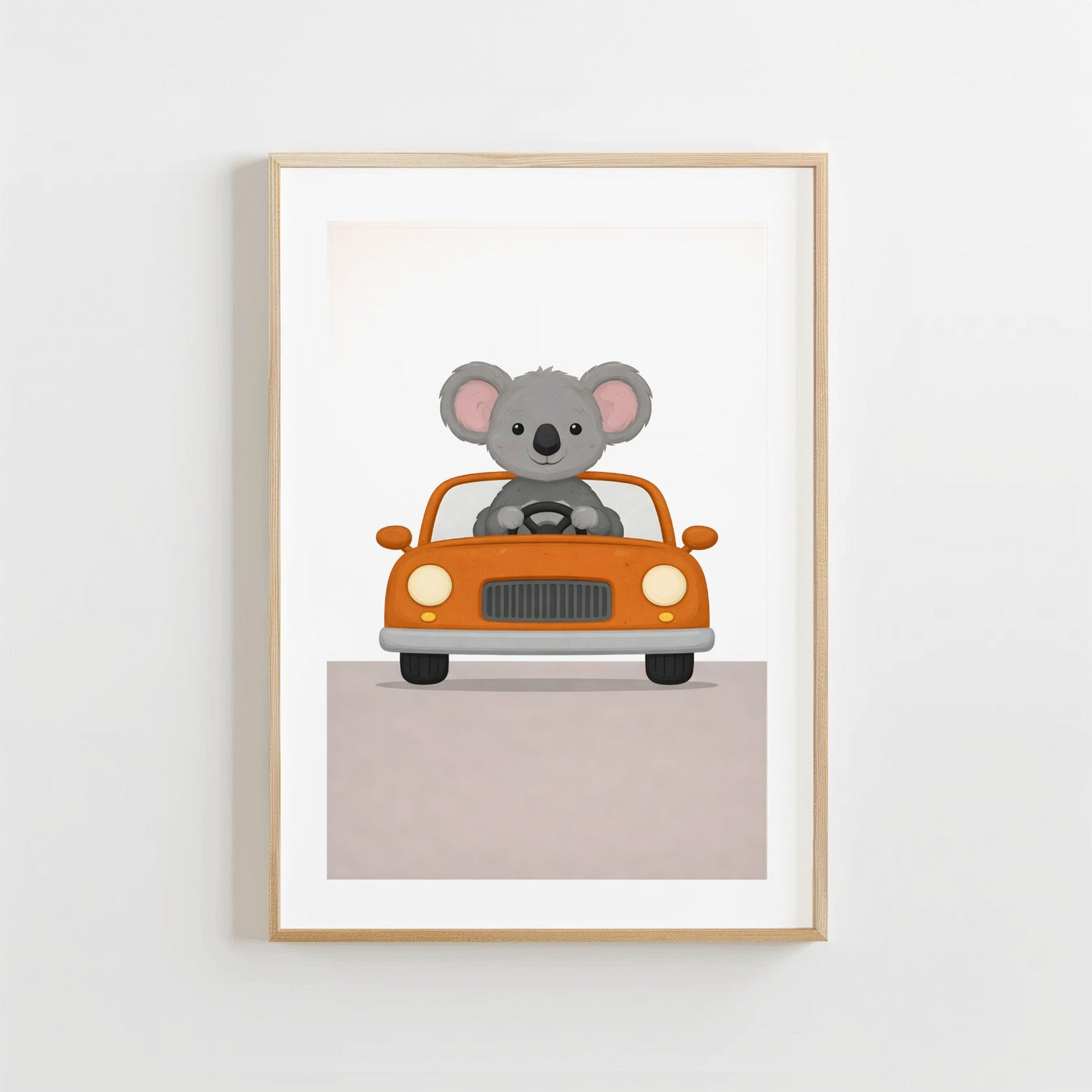 Koala Auto - Babykamer Poster of Canvas wanddecoratie