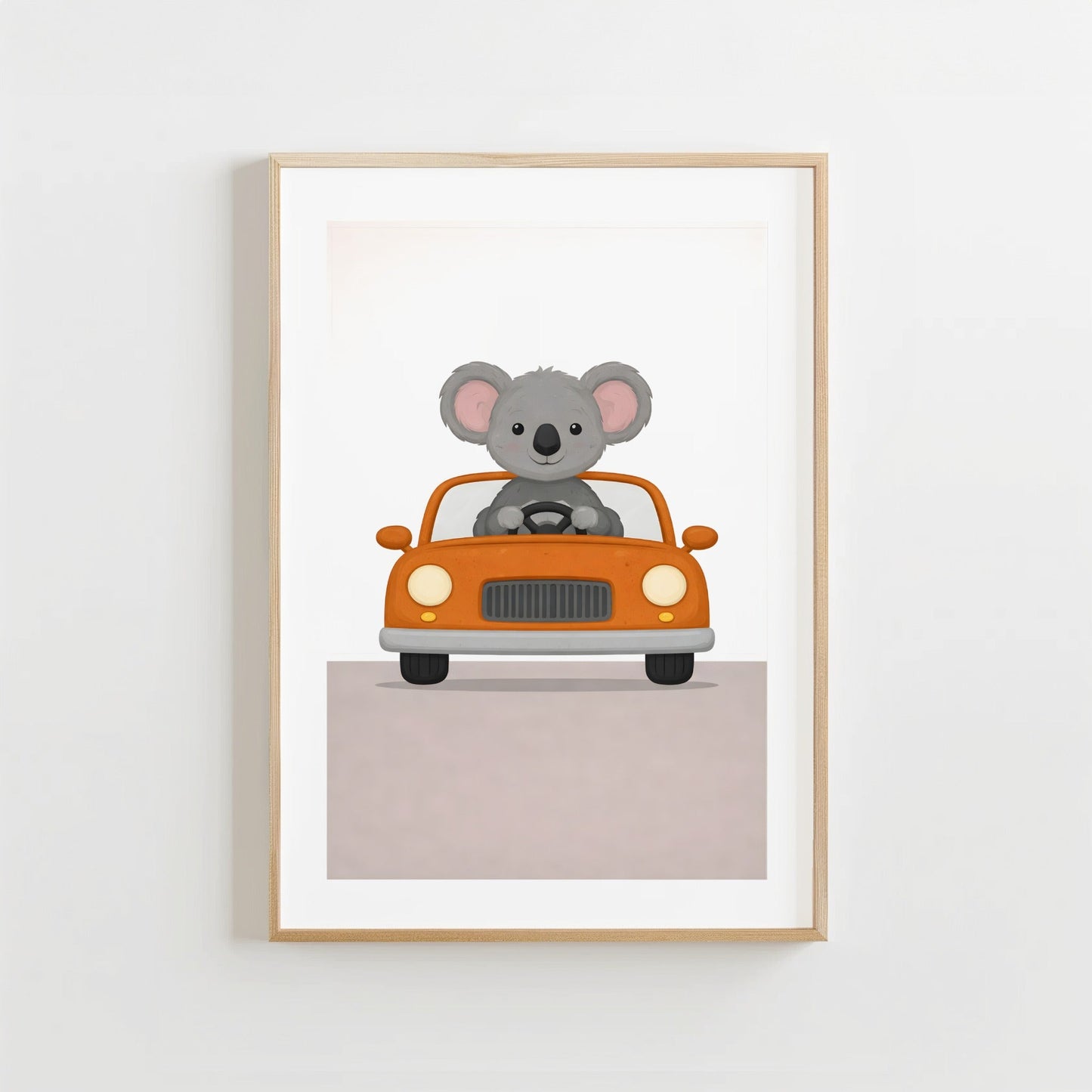 Koala Auto - Babykamer Poster of Canvas wanddecoratie