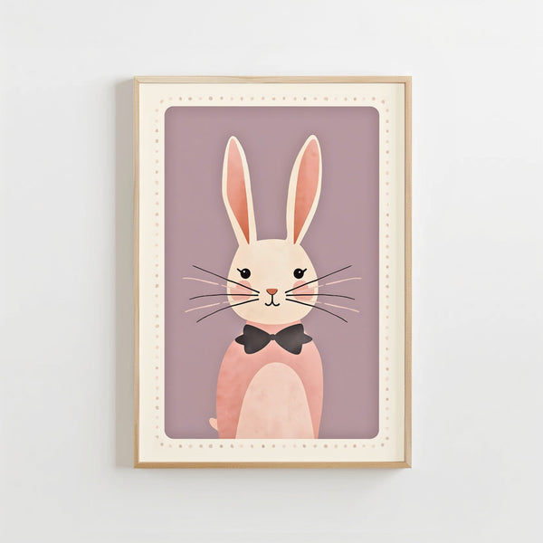 Konijn Poster Kinderkamer | Lieve Bosdieren Poster of Canvas wanddecoratie