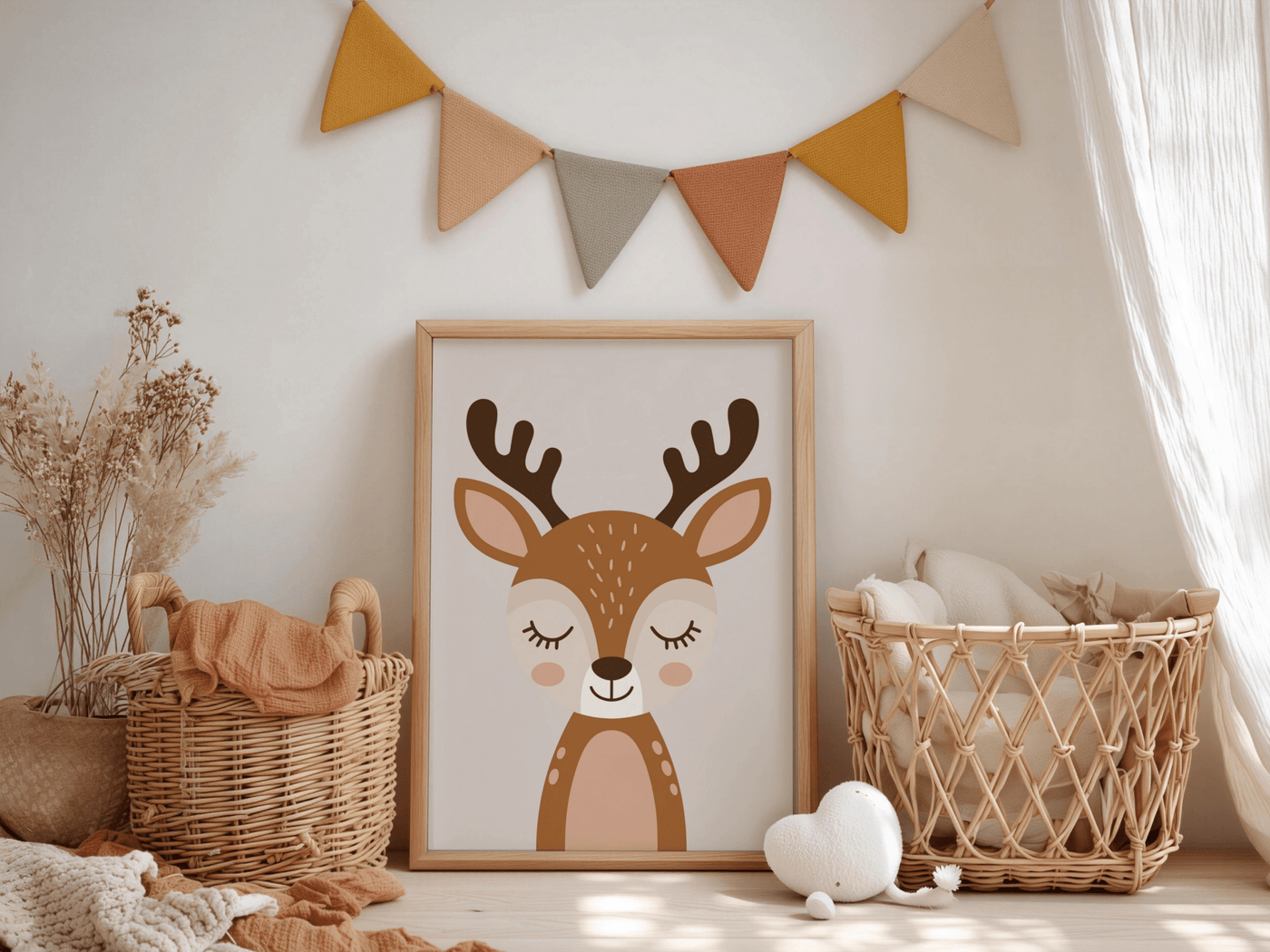 Lief Hertje - Babykamer Poster of Canvas wanddecoratie