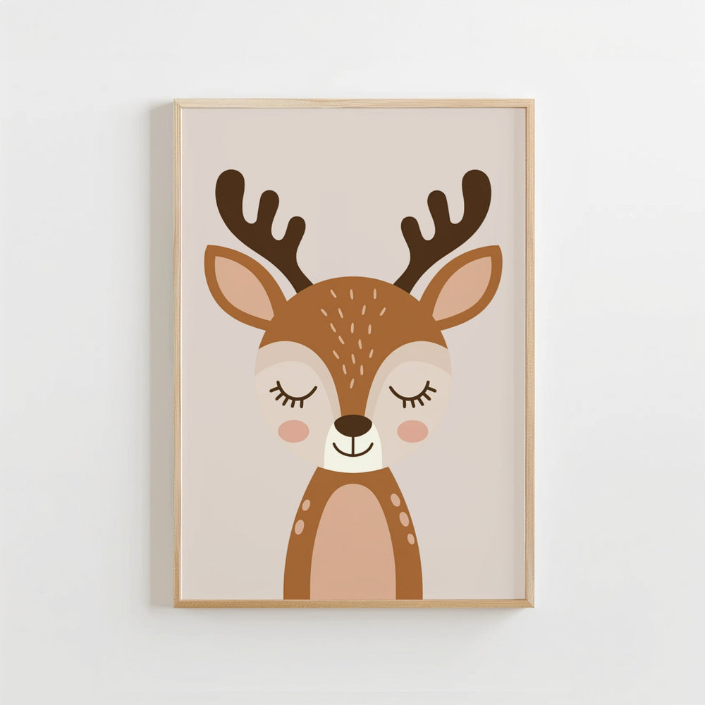 Lief Hertje - Babykamer Poster of Canvas wanddecoratie