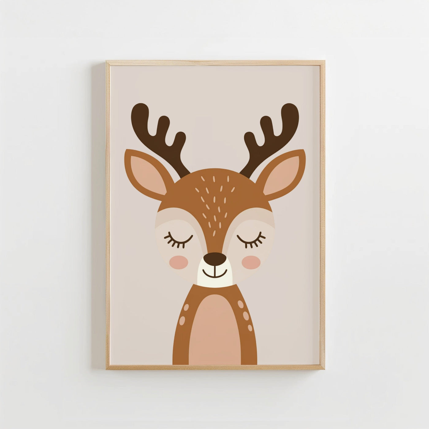 Lief Hertje - Babykamer Poster of Canvas wanddecoratie