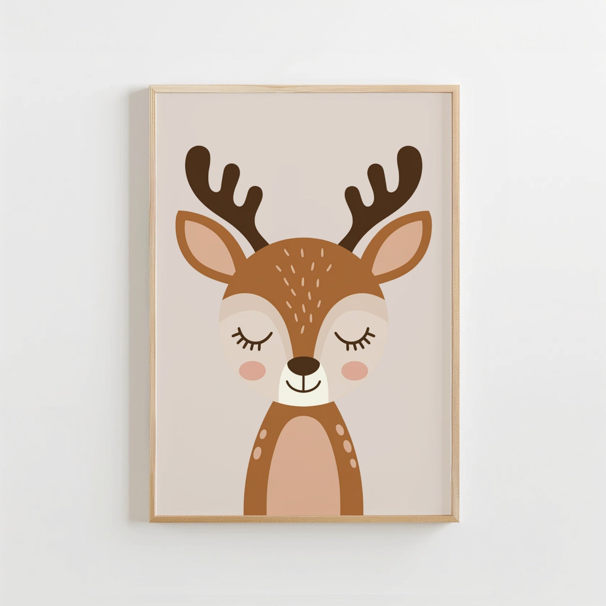 Lief Hertje - Babykamer Poster of Canvas wanddecoratie