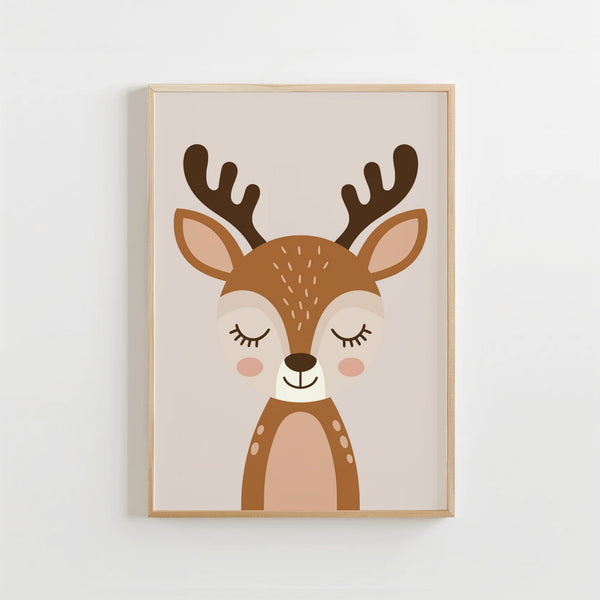 Lief Hertje - Babykamer Poster of Canvas wanddecoratie