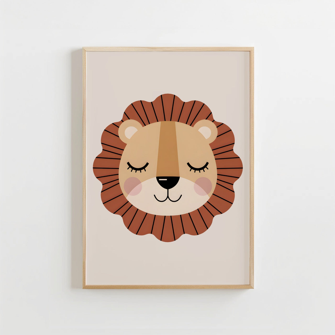 Lieve Leeuw - Babykamer Poster of Canvas wanddecoratie