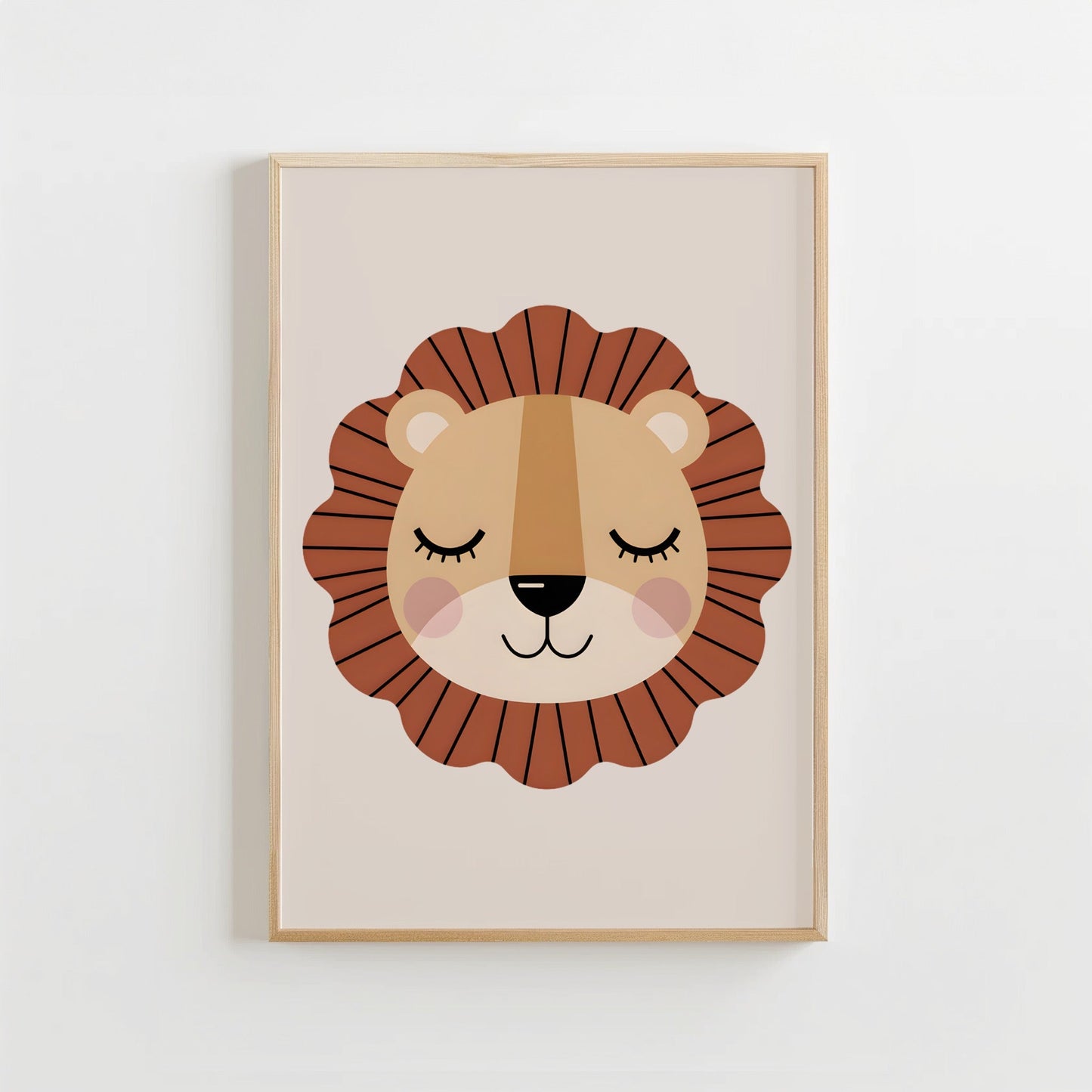 Lieve Leeuw - Babykamer Poster of Canvas wanddecoratie
