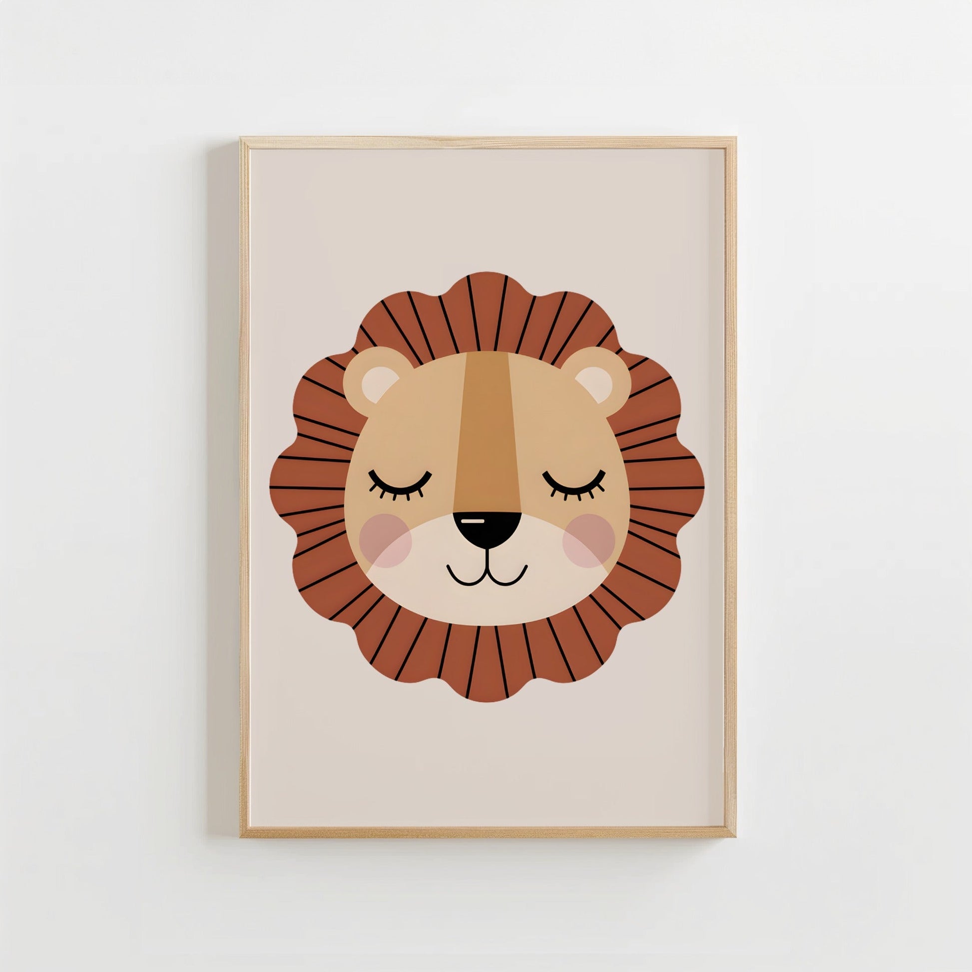 Lieve Leeuw - Babykamer Poster of Canvas wanddecoratie