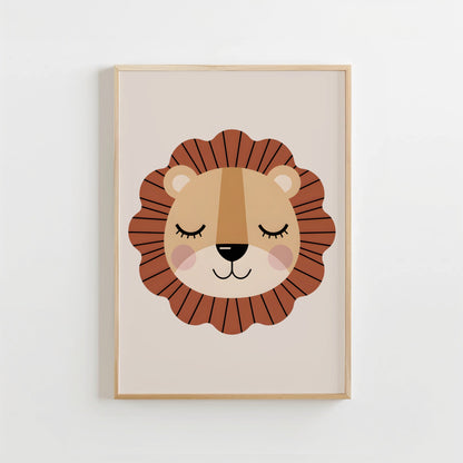 Lieve Leeuw - Babykamer Poster of Canvas wanddecoratie