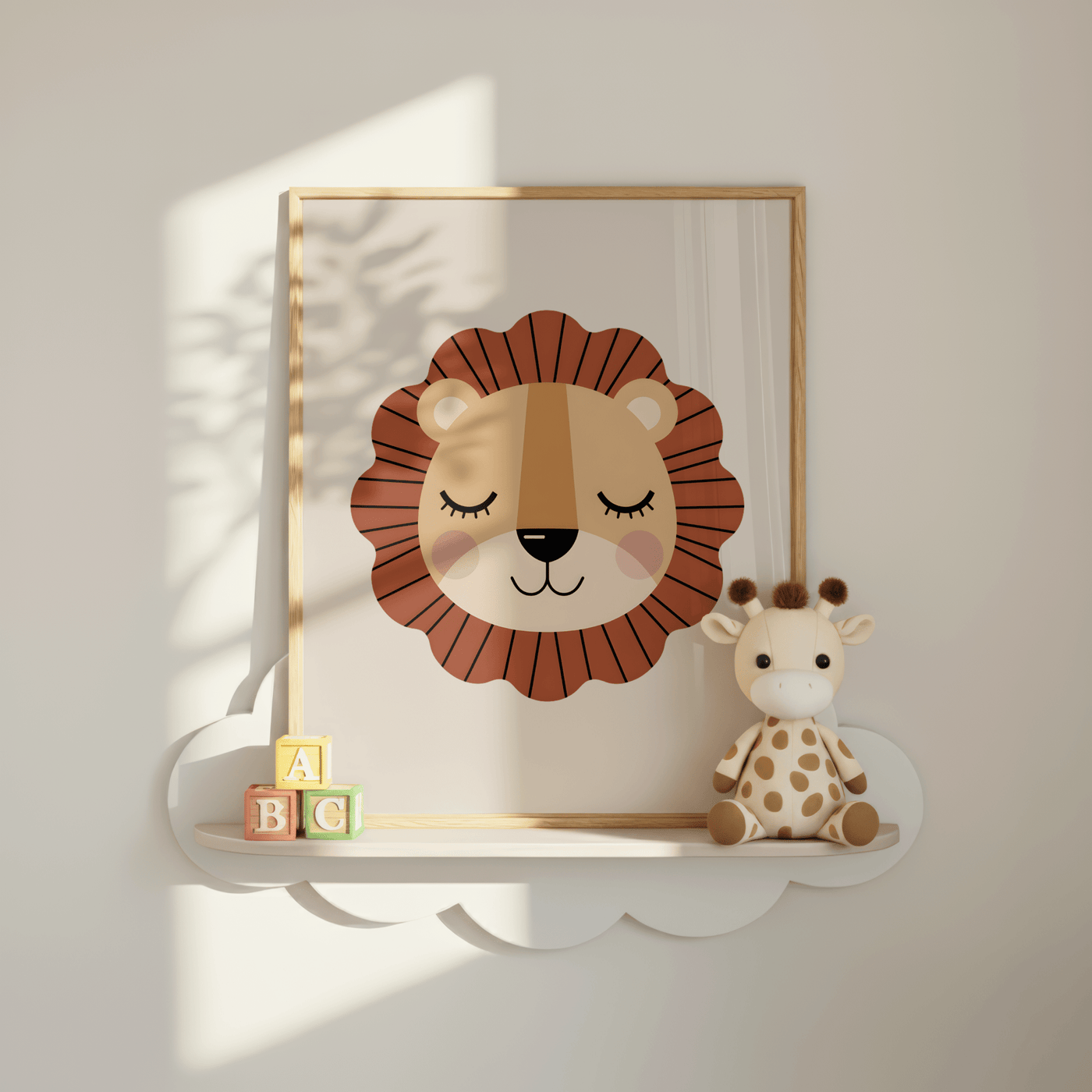 Lieve Leeuw - Babykamer Poster of Canvas wanddecoratie