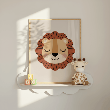 Lieve Leeuw - Babykamer Poster of Canvas wanddecoratie