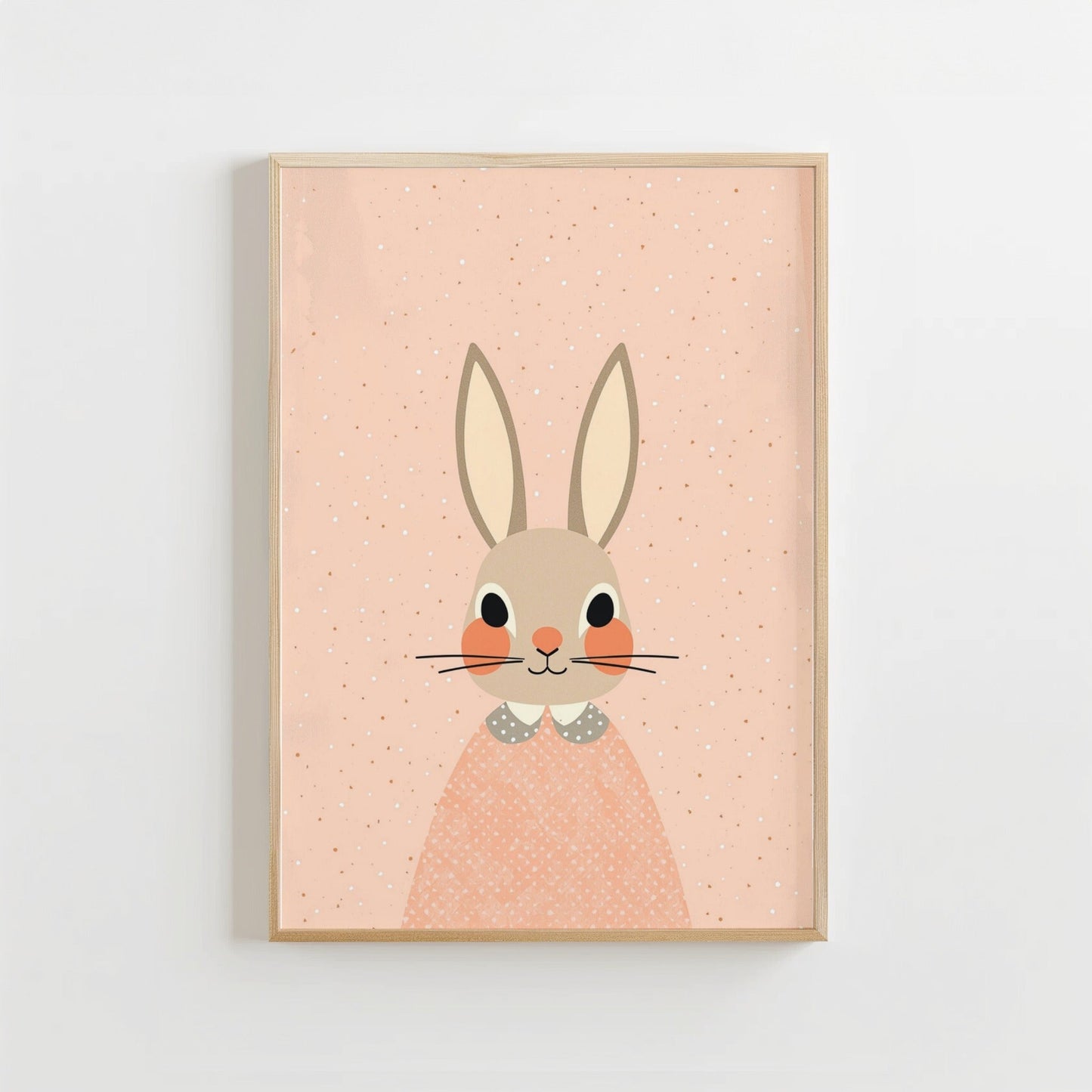Schattig Konijn - Babykamer Poster of Canvas wanddecoratie