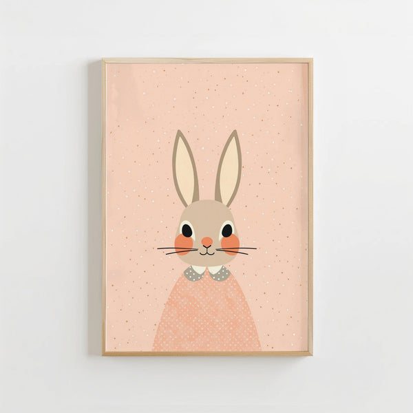 Schattig Konijn - Babykamer Poster of Canvas wanddecoratie