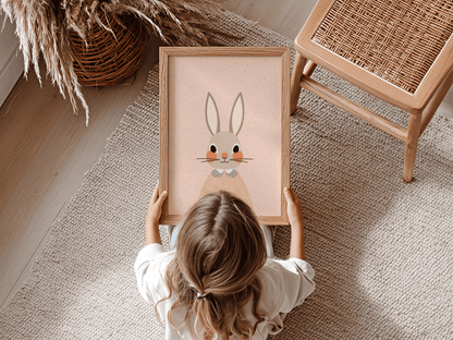 Schattig Konijn - Babykamer Poster of Canvas wanddecoratie