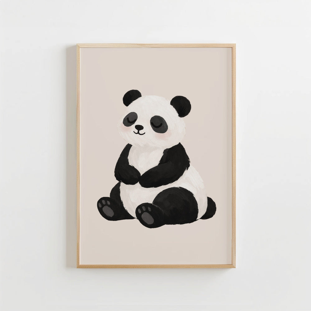 Schattige Panda - Babykamer Poster of Canvas wanddecoratie