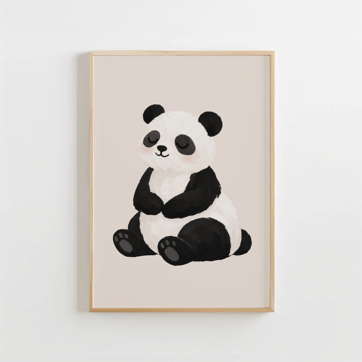 Schattige Panda - Babykamer Poster of Canvas wanddecoratie