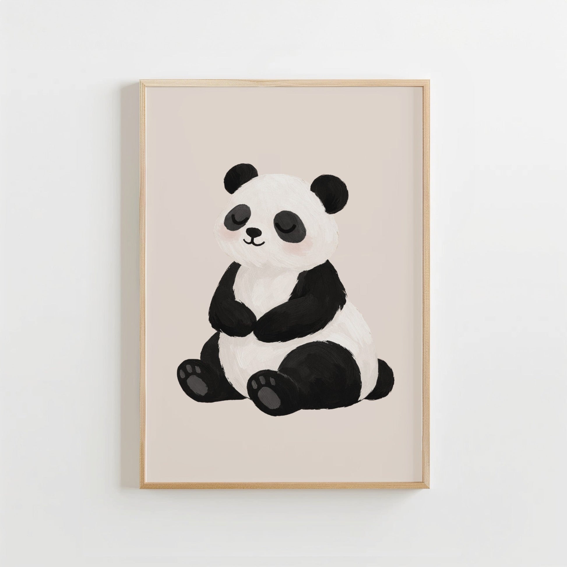 Schattige Panda - Babykamer Poster of Canvas wanddecoratie