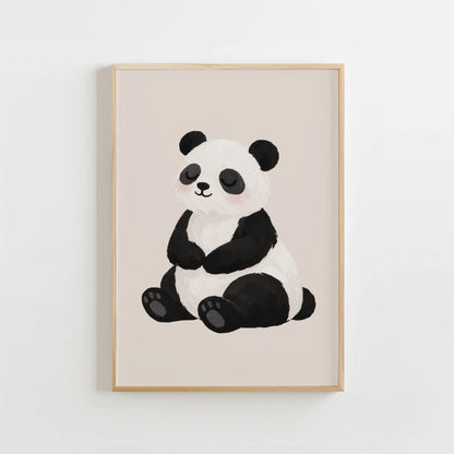 Schattige Panda - Babykamer Poster of Canvas wanddecoratie