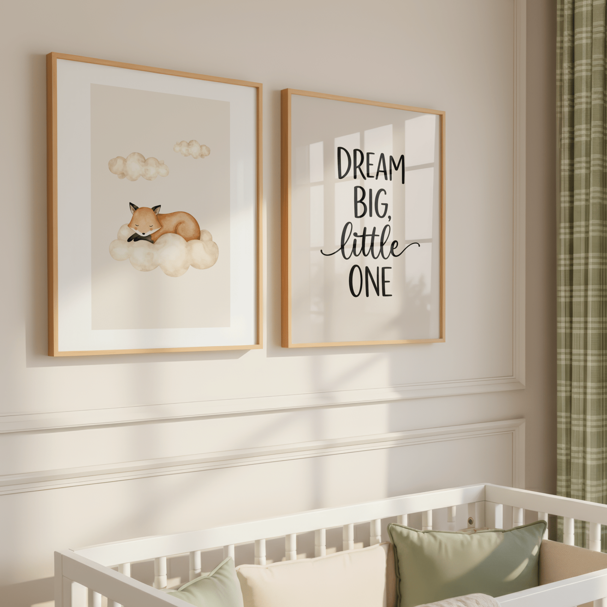 Slapend Vosje - Babykamer Poster of Canvas wanddecoratie